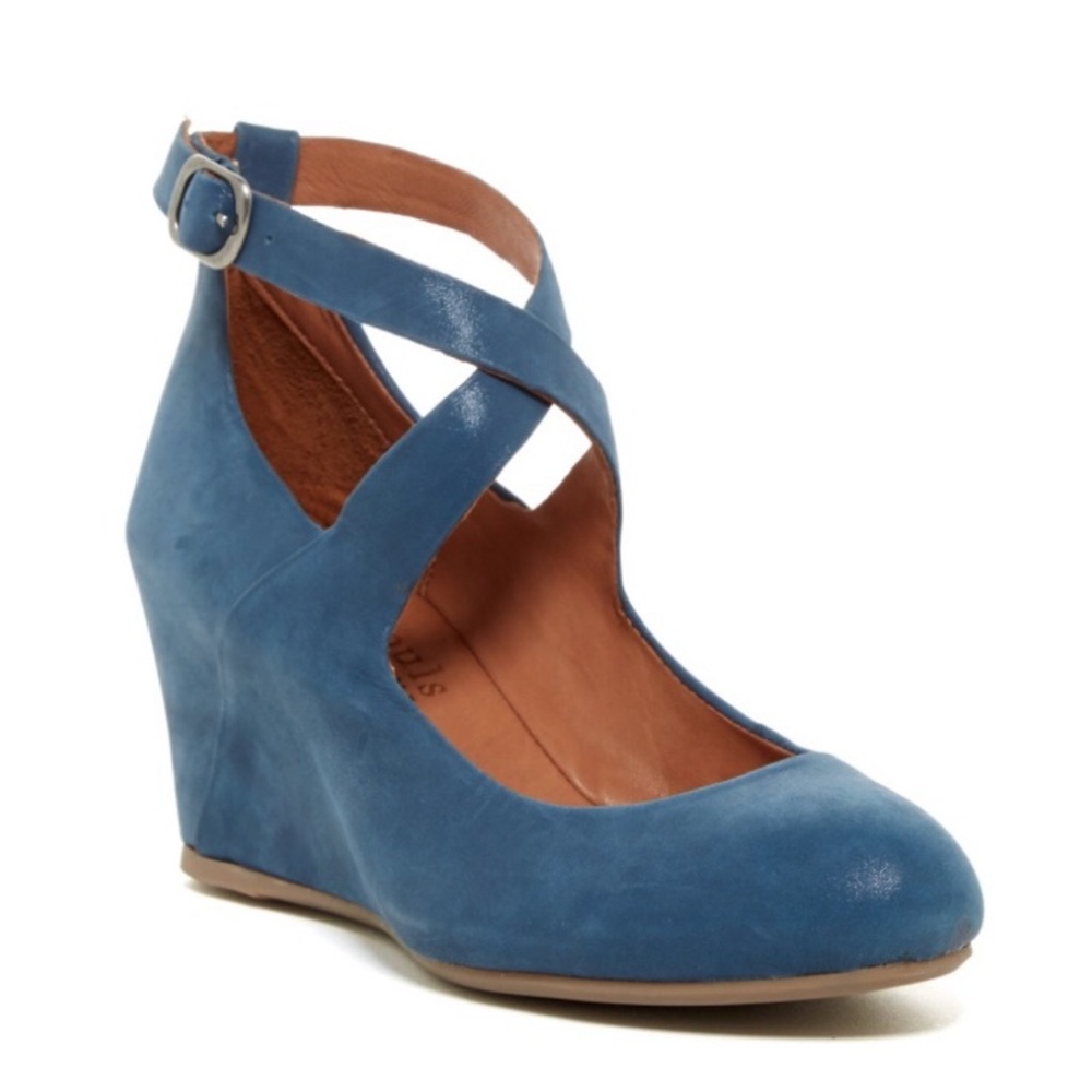 Gentle Souls Blue Wedges